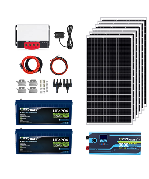 ExpertPower 5KWH 12V Solar Power Kit