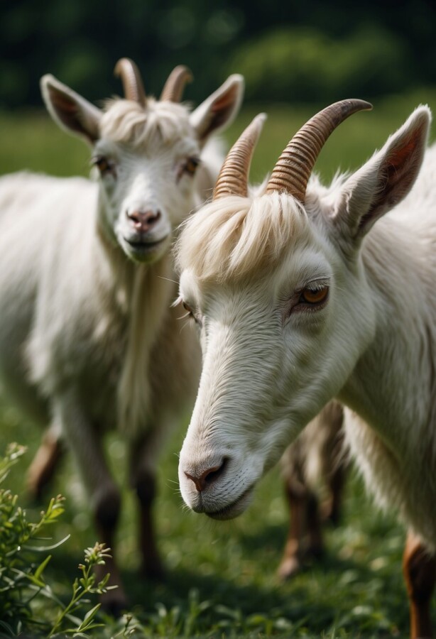 White nigerian goats 