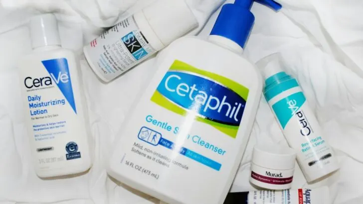 Cetaphil and different skincare products