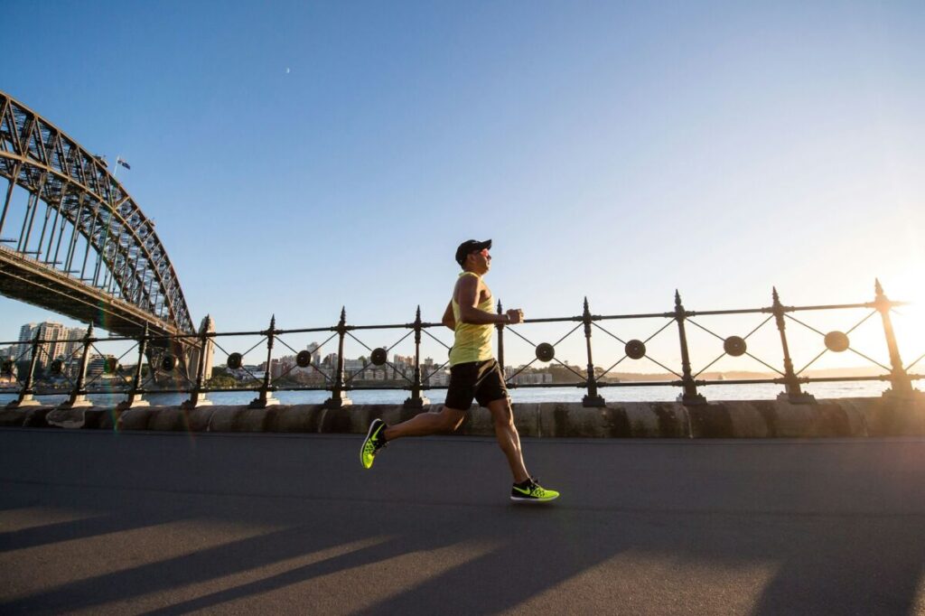 Man running in the morning